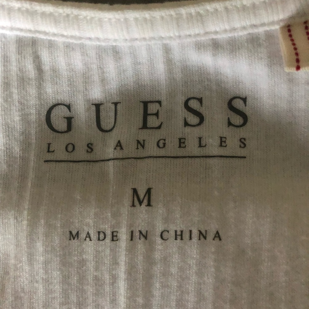 GUESS White Ribbed Top - Picture 6 of 7